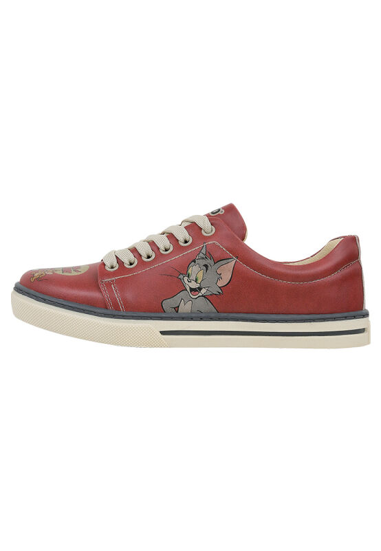 Kadın Vegan Deri Turuncu Sneakers - Warner Bros Tom ve Jerry Kadın Vegan Deri Turuncu Sneakers - Warner Bros Tom ve Jerry
