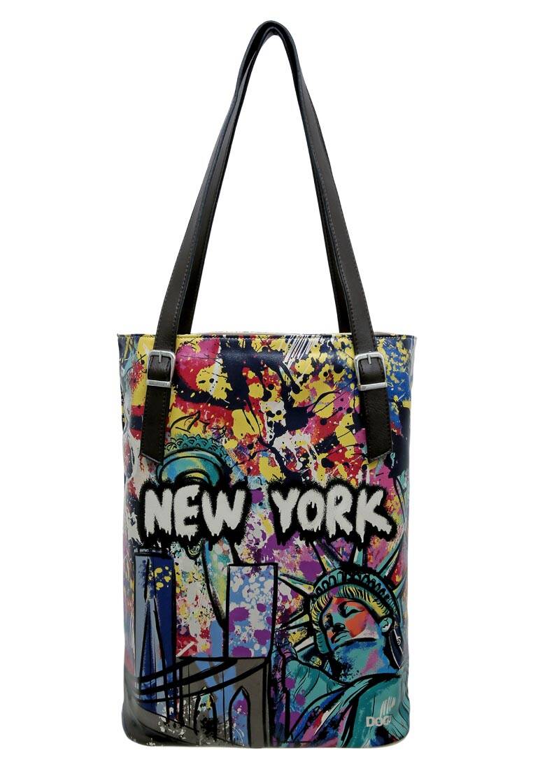 Women Vegan Leather White Shoulder Bag - New York State of
