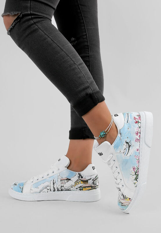 Women Vegan Leather White Sneakers Lago di Como Design DOGO Store