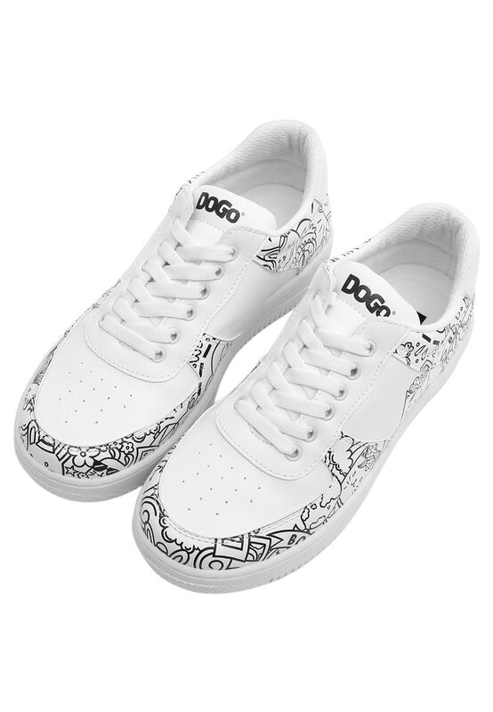 Women Vegan Leather White Sneakers Bon Voyage Design