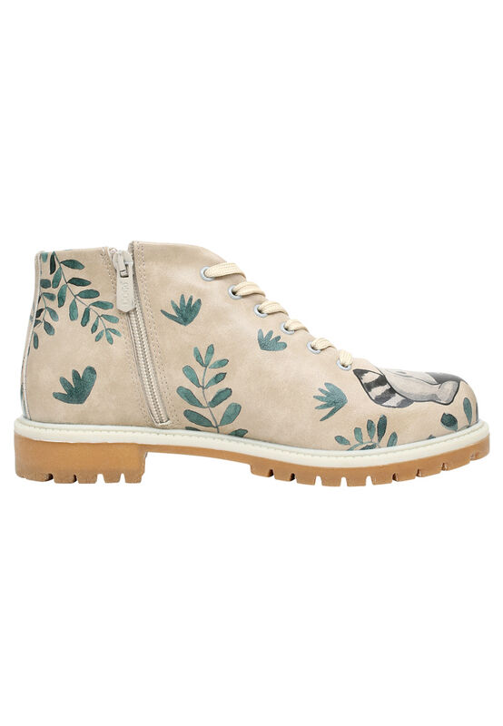 Women Vegan Leather Beige Zipper Ankle Boots - Cute But Women Vegan Leather Beige Zipper Ankle Boots - Cute But