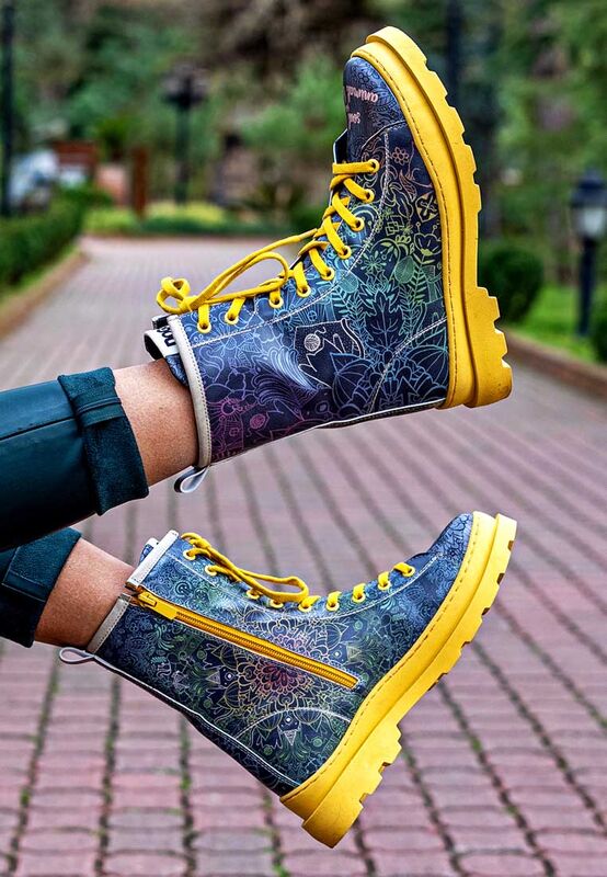 Women Vegan Leather Multicolor Zipper Long Boots Soul Full of