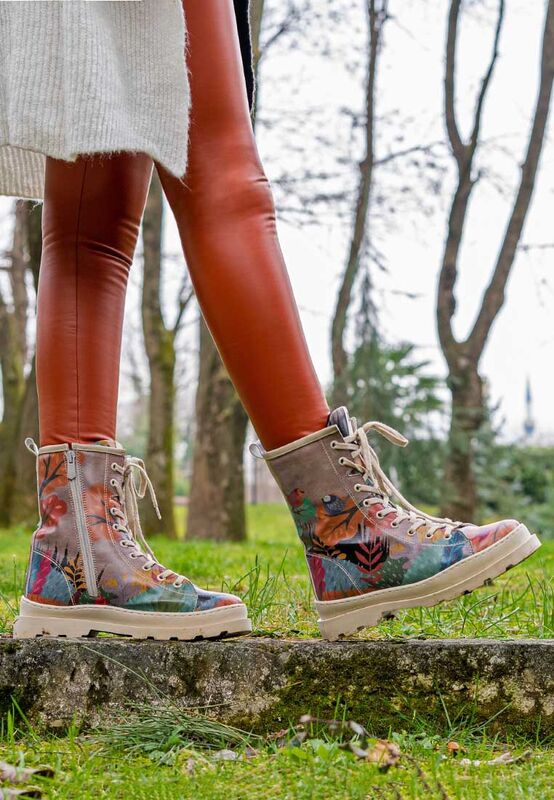 Women Vegan Leather Multicolor Zipper Long Boots Stories to Tell Design  DOGO Store